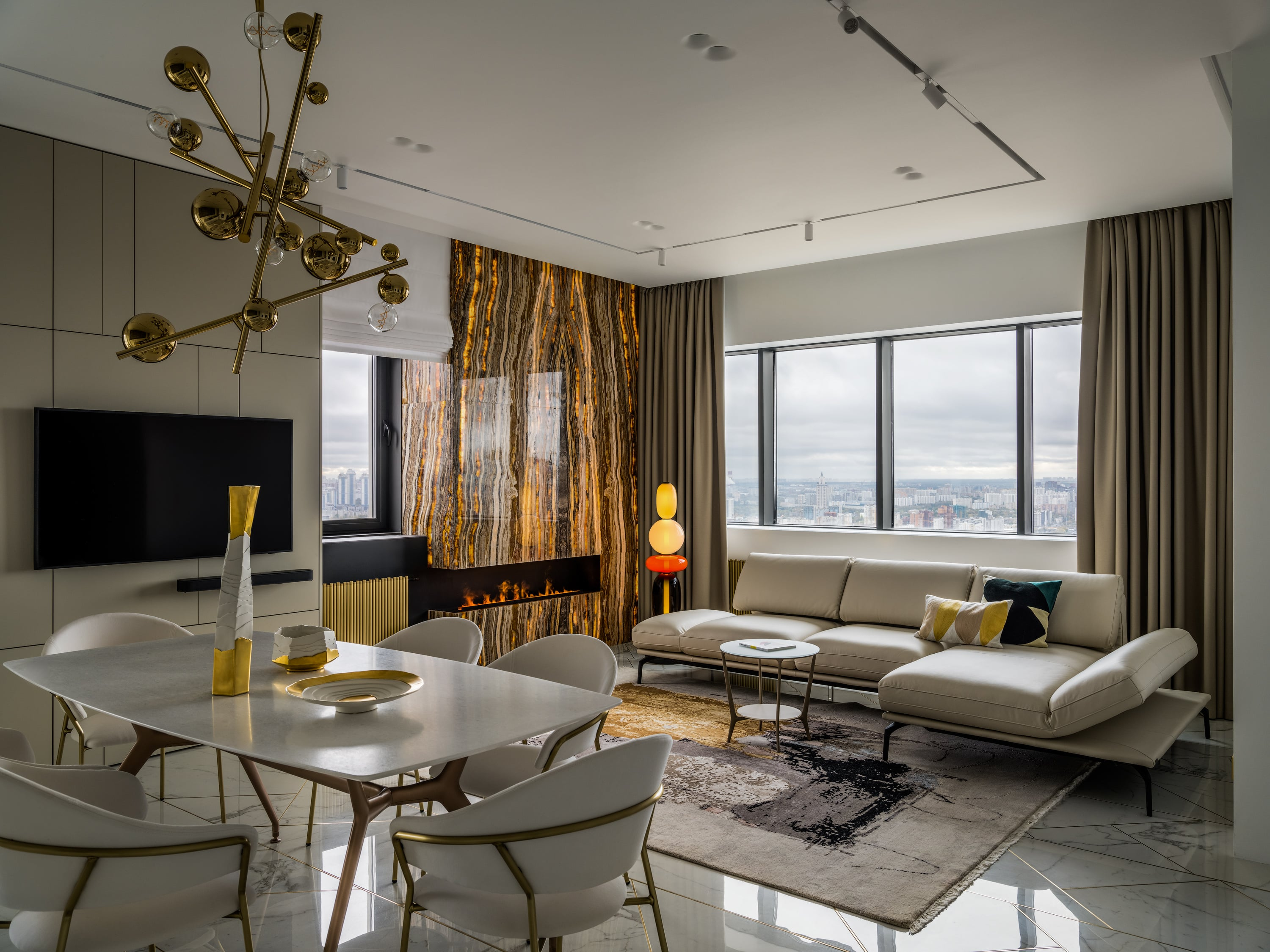 Электрокамин в гостиной