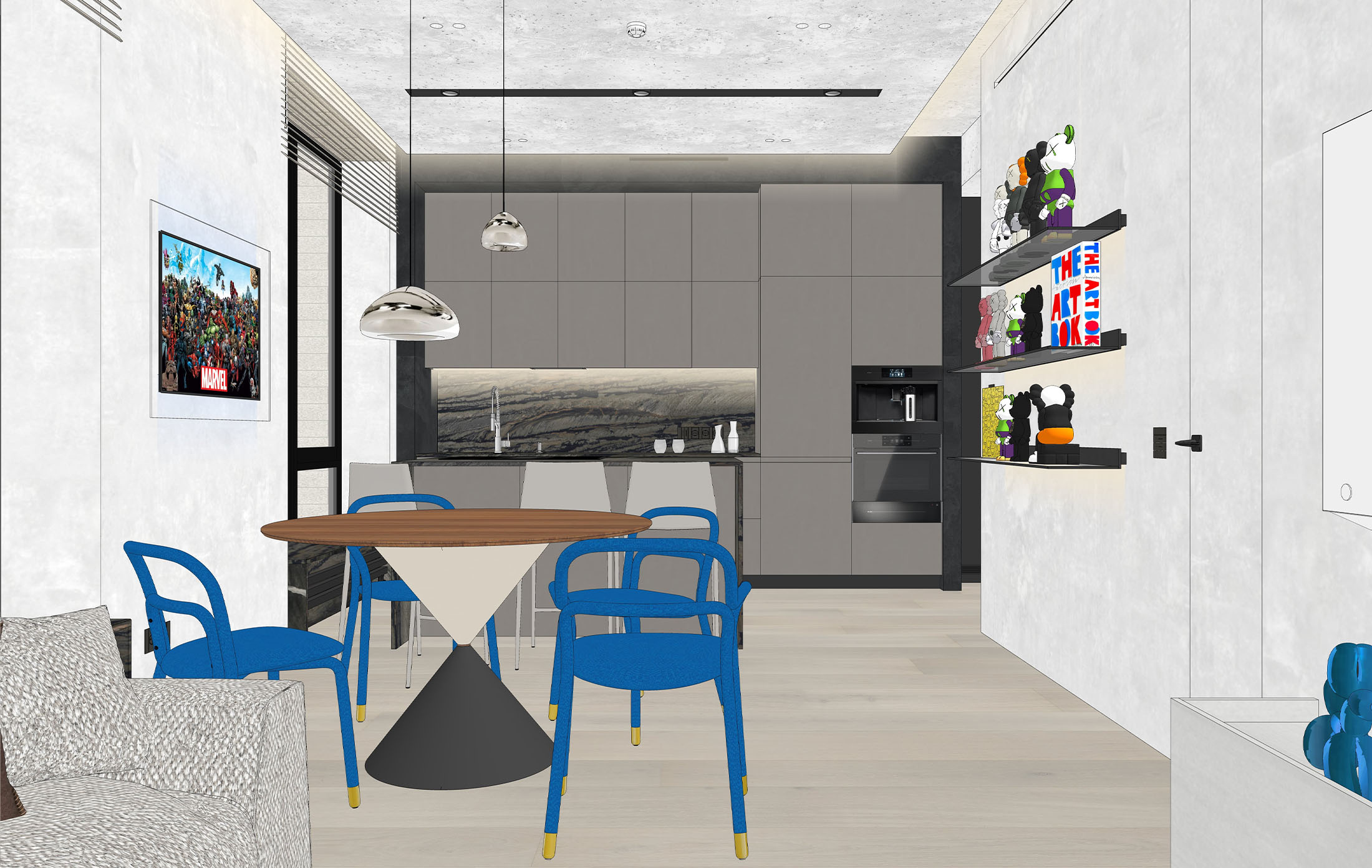 Дизайн-проект кухни с островом