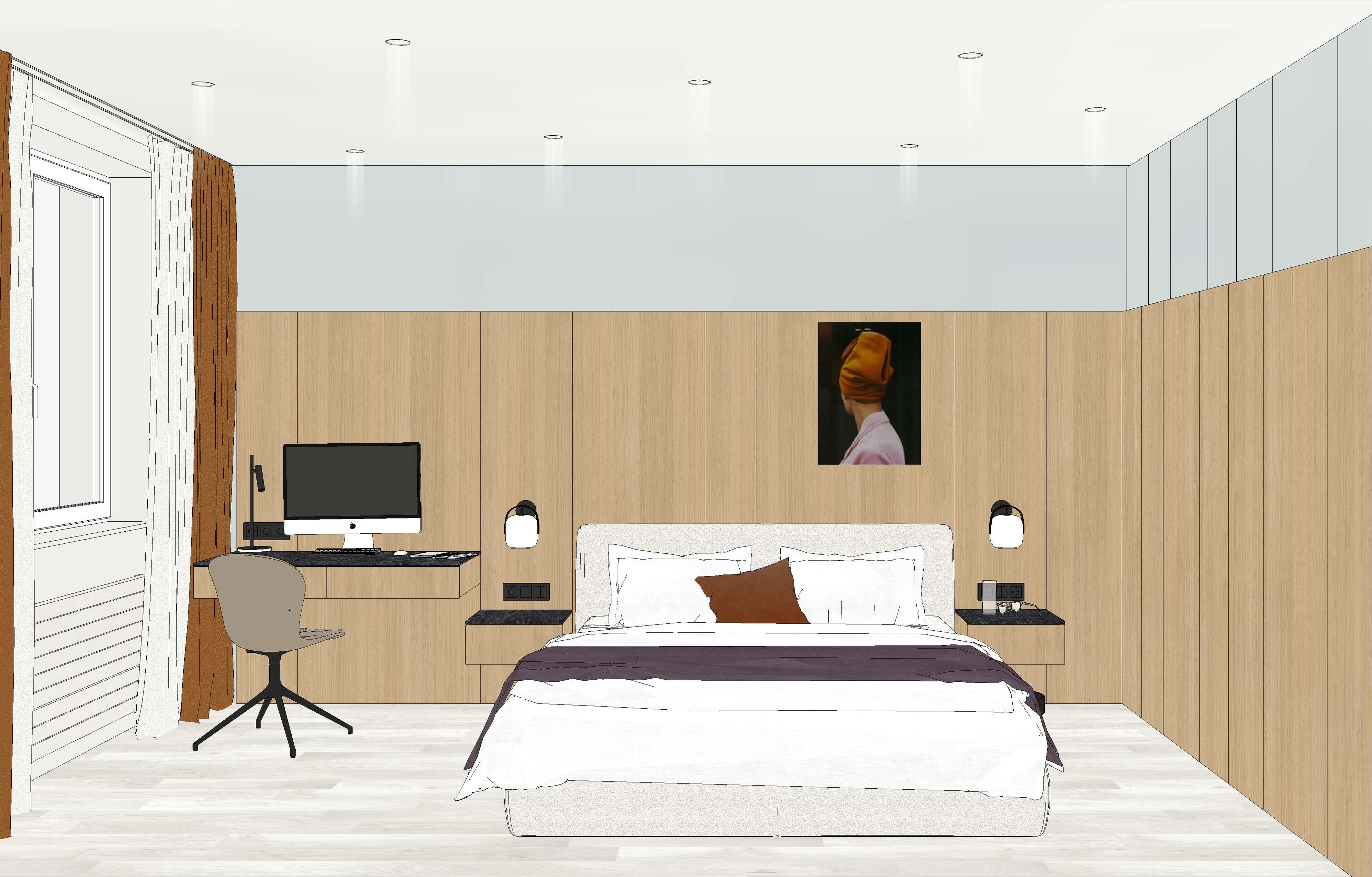 Дизайн-проект спальни в современном стиле