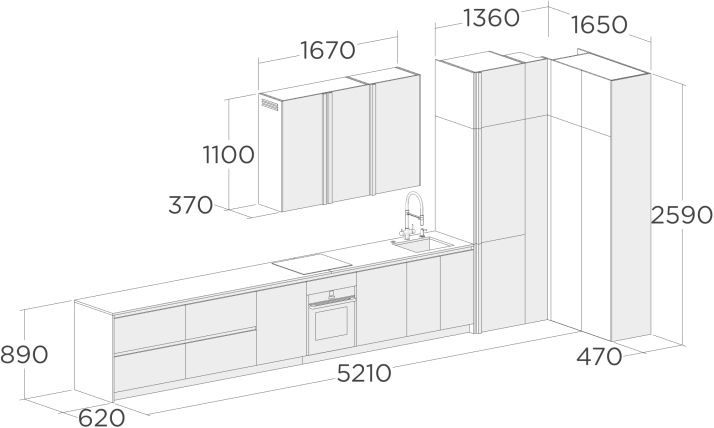 Дизайн-проект кухни из МДФ
