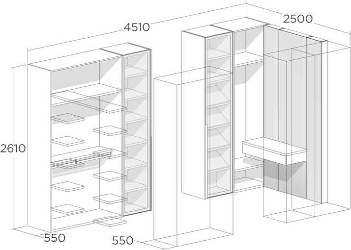 Гардеробная система на заказ