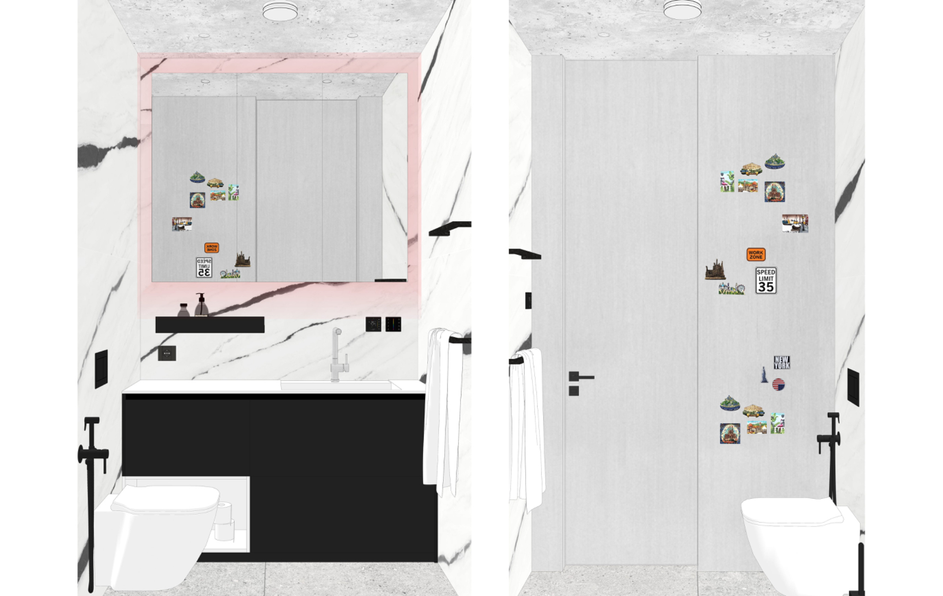 Дизайн-проект маленького санузла