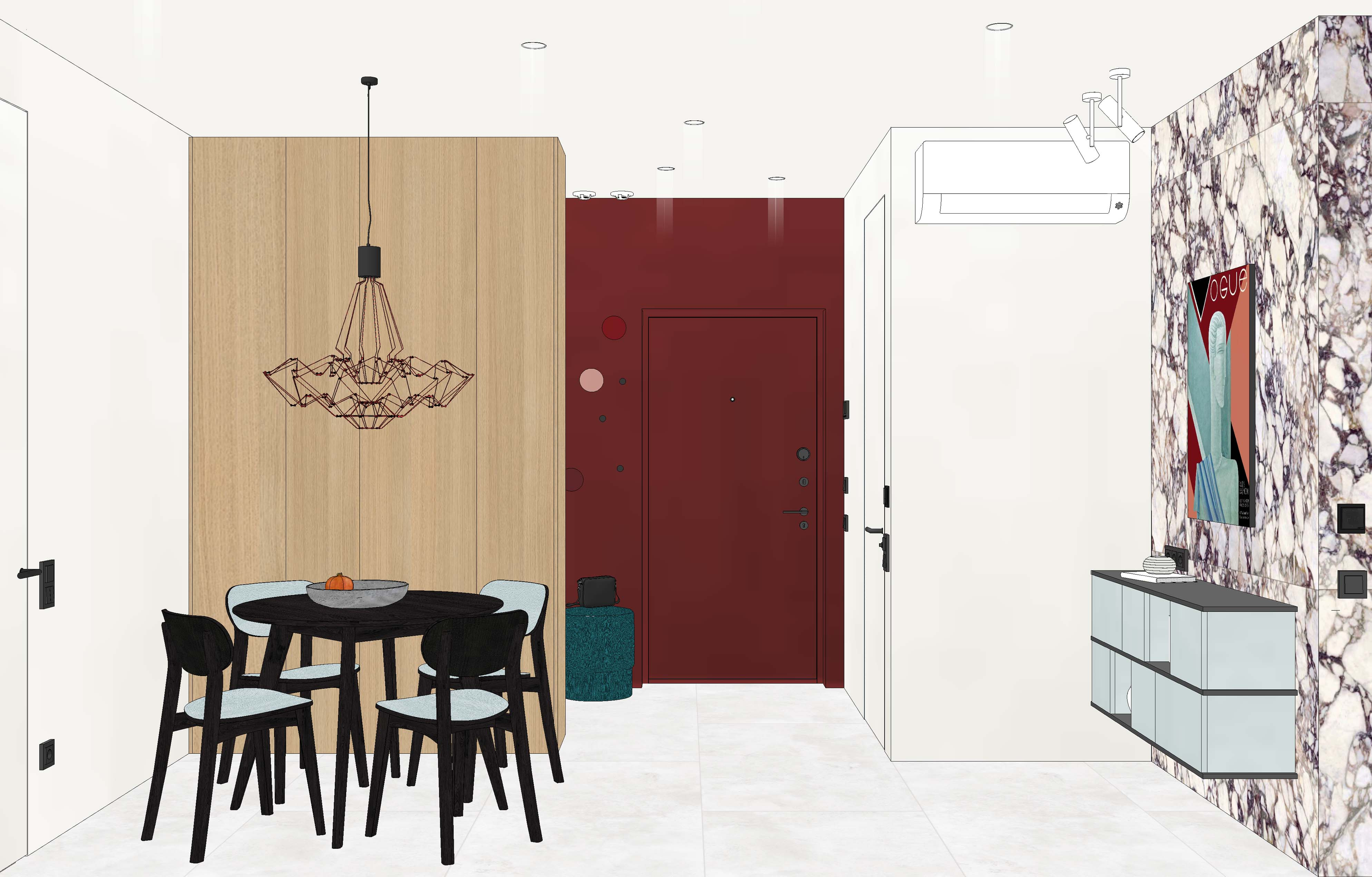 Дизайн-проект кухни-гостиной в панельном доме