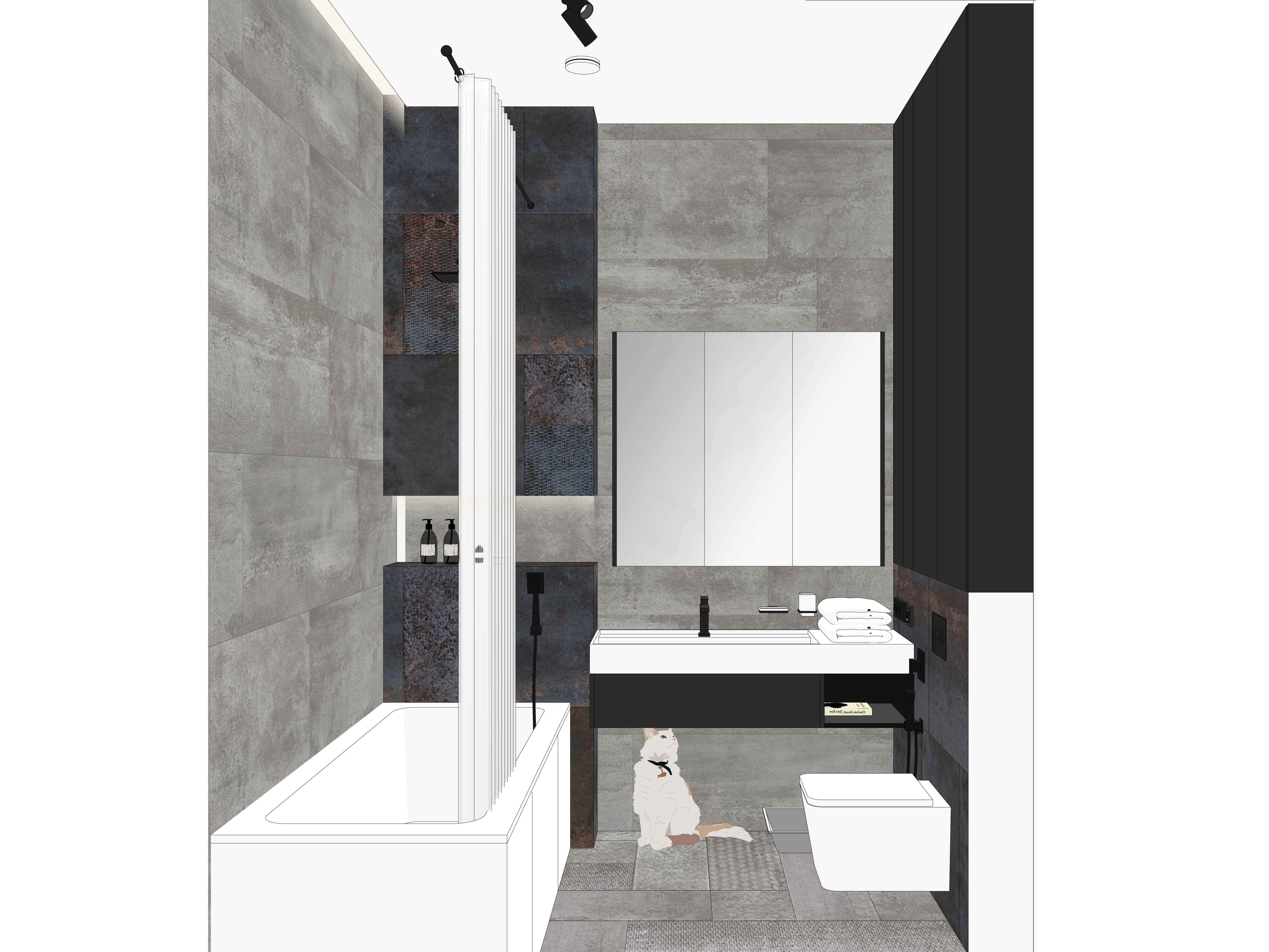 Дизайн ванной в стиле лофт