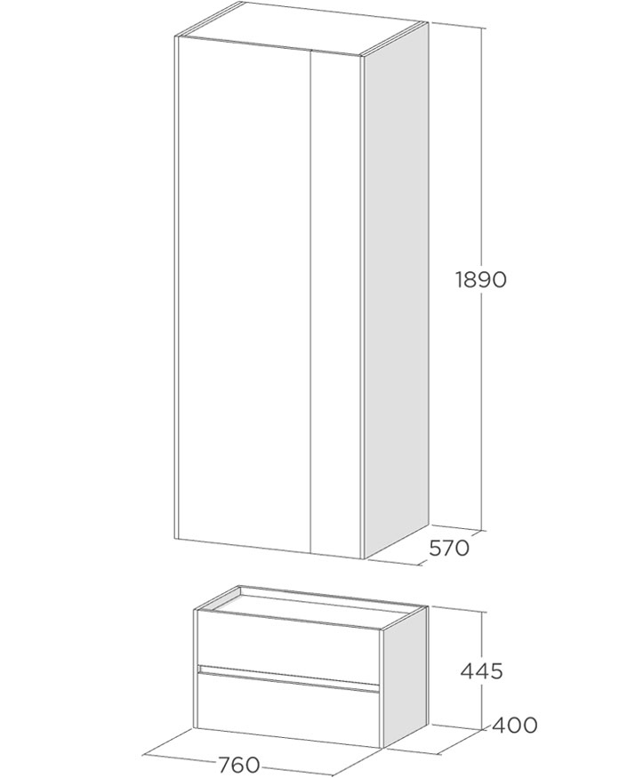 A hanging closet