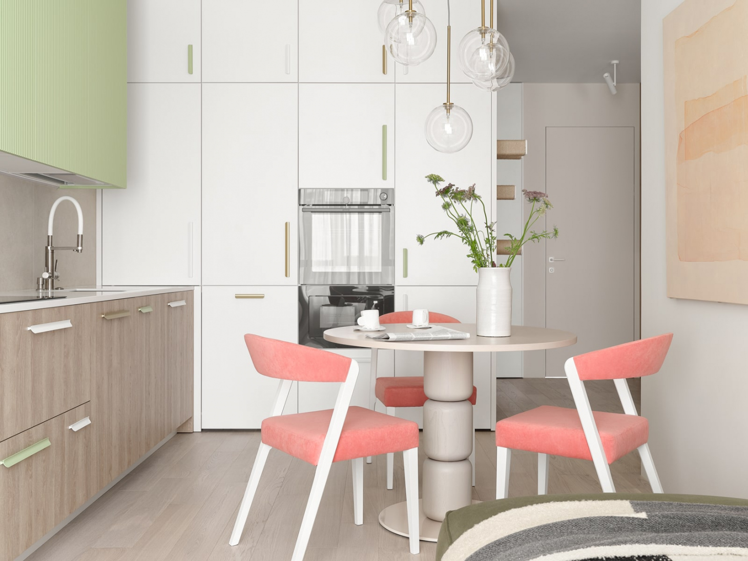 Современная белая кухня