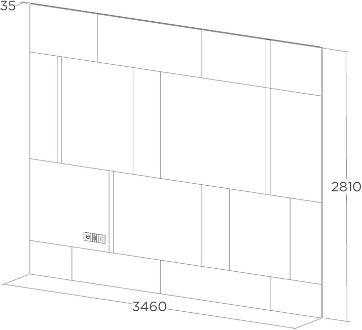 Стеновые панели в спальне с шпоне ясеня