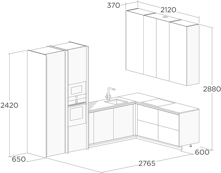 Проект угловой кухни
