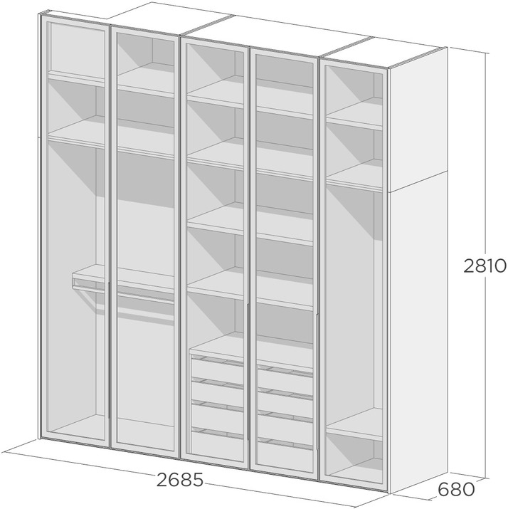 Распашной шкаф для одежды